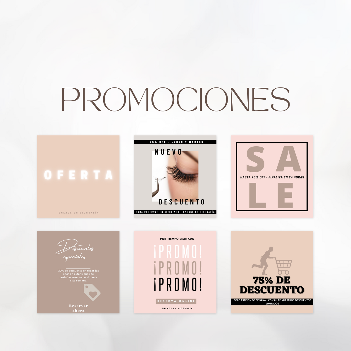 plantilla promociones de pestañas